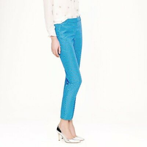 J. Crew Cafe Capri Polka Dot pant - Picture 1 of 8